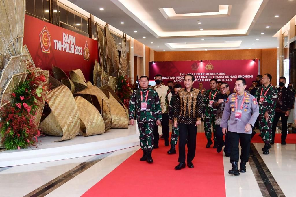 Jokowi Rapim TNI-POLRI Tahun 2023